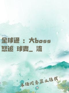 全球通緝：大boss怒追帶球妻