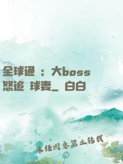 全球通緝：大boss怒追帶球妻