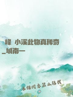 兩峰夾小溪此物真稀奇