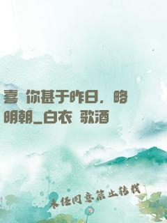 喜歡你甚于昨日，略匱明朝