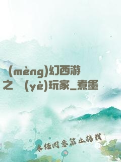 夢(mèng)幻西游之職業(yè)玩家