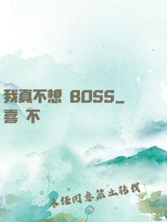 我真不想當BOSS