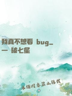 我真不想看見bug