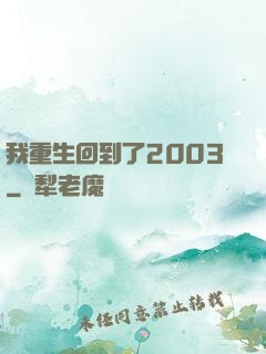我重生回到了2003