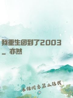我重生回到了2003