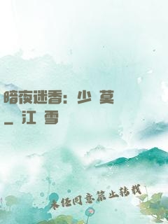暗夜迷香：少帥莫貪歡
