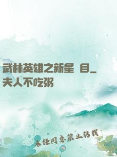 武林英雄之新星奪目