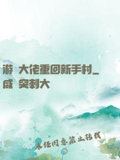 游戲大佬重回新手村