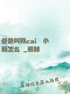 爸爸叫我cai媽媽小新怎么讀