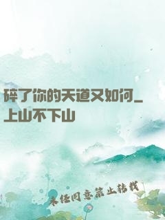 碎了你的天道又如何