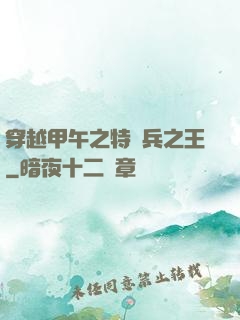 穿越甲午之特種兵之王