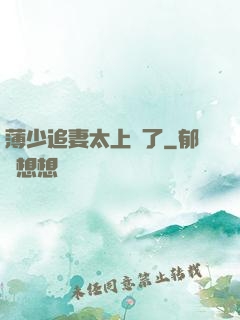 薄少追妻太上頭了