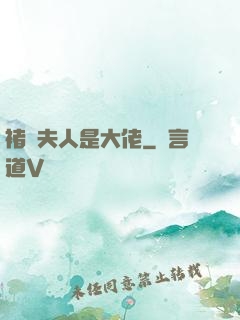 褚爺夫人是大佬