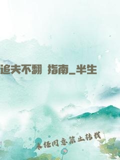 追夫不翻車指南