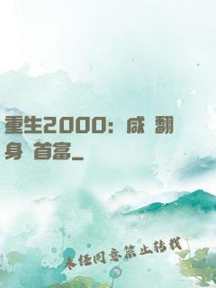 重生2000：咸魚翻身變首富