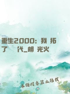 重生2000：我開拓了網絡時代