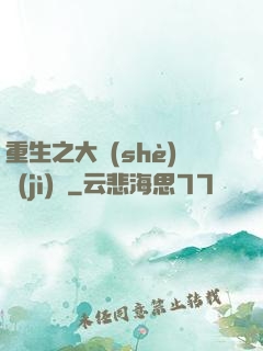 重生之大設(shè)計(jì)師